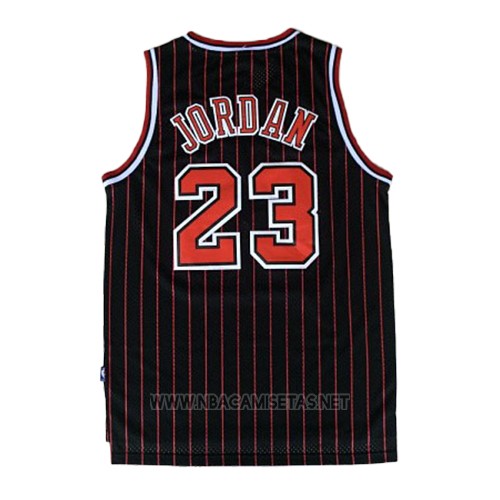 Camiseta Chicago Bulls Michael Jordan NO 23 Retro 1995-96 Negro